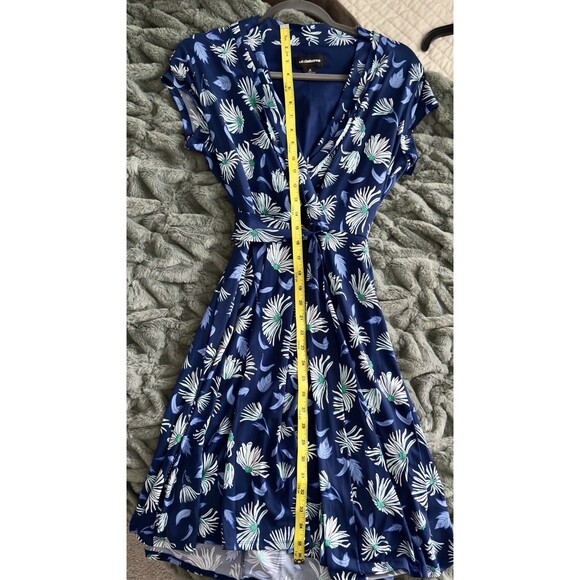 Liz Claiborne Blue Floral Short Sleeve Dress Women’s Size Medium - Picture 13 of 15